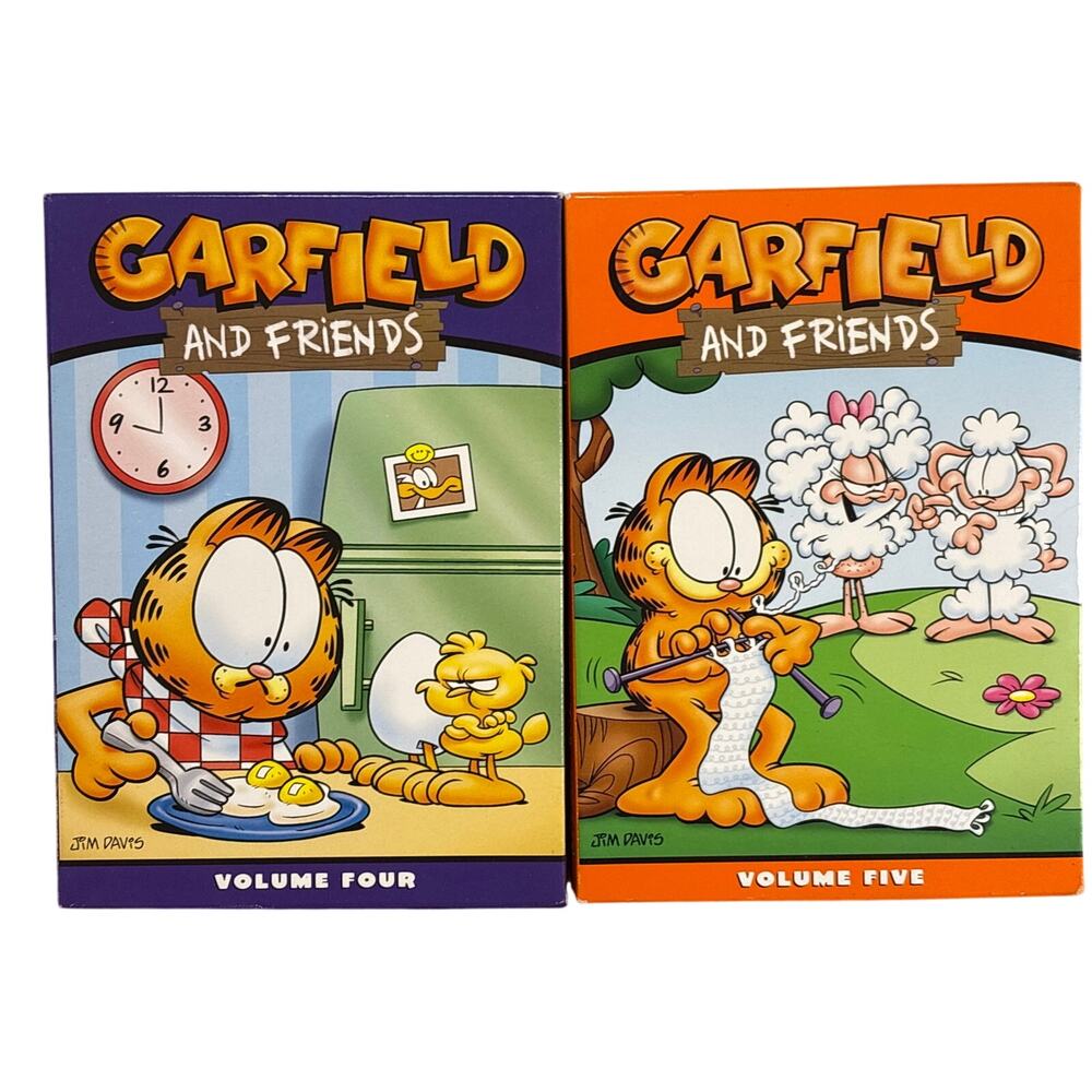 Vtg Garfield and Friends Volume 4&5 90s tv show dvd bundle cartoon 6 disc